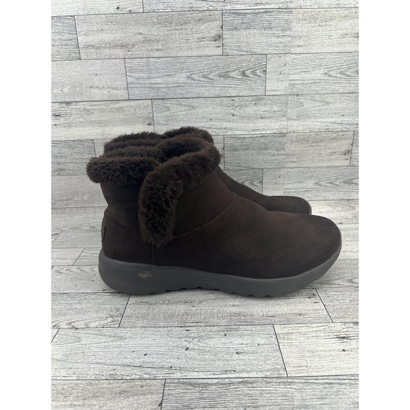 Skechers Boots Womens Size 9 Slip On Ankle Faux Fur Lined Air Cooled 15501W - Picture 8 of 12